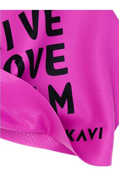 İKAVİ Силіконовий боне з принтом Love Live Swim (РОЖЕВИЙ)