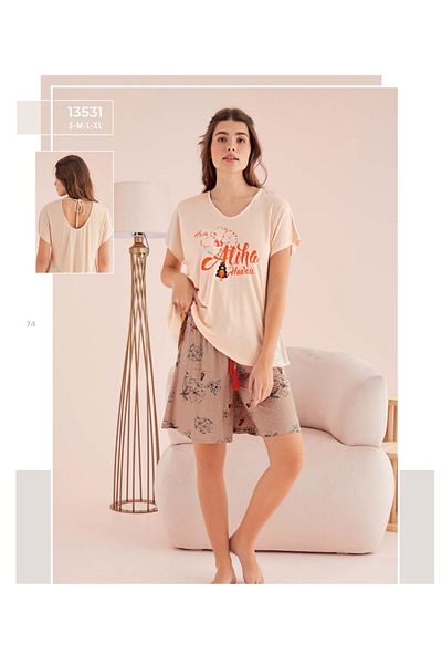 Sevim 13531 Model Set pantaloni scurți pentru damă