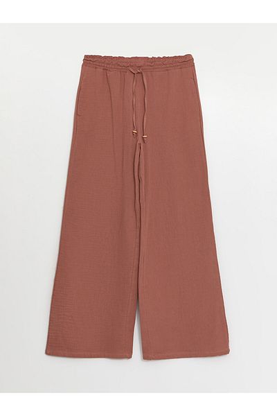 LC Waikiki Lcw Modest Tile Elastic Waist Straight Muslin Women's Pants