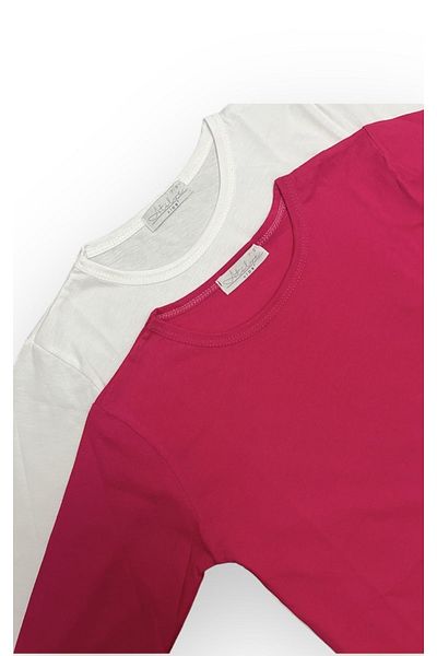 atölye kids Girl's 2-pack Long-sleeved T-shirt badi school sports casual