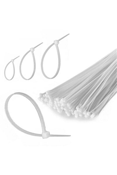 abnturk 100 ADET 10 CM BOYUTUNDA 2,5 MM KALINLIĞINDA  KABLO BAĞI CIRT KLİPS K...