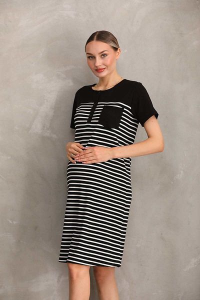 Miss Dünya Lissa Rochie cu mânecă scurtă pentru maternitate și postpartum cu nasturi în față