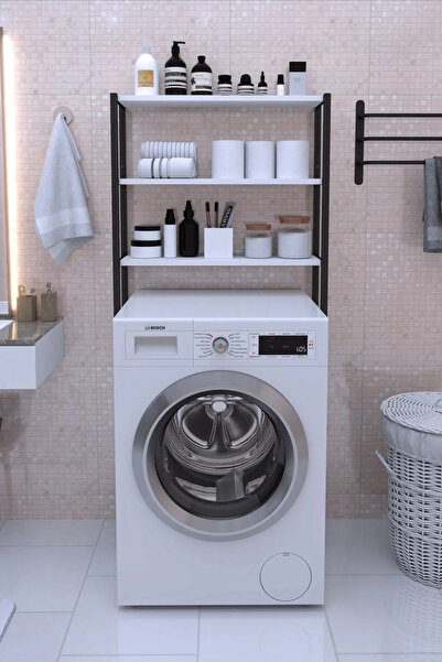 mormanya Nova Çamaşır Makinesi Üstü Düzenleyici Raf Banyo Dolabı Rafı Makina Üstü Dolap Raf