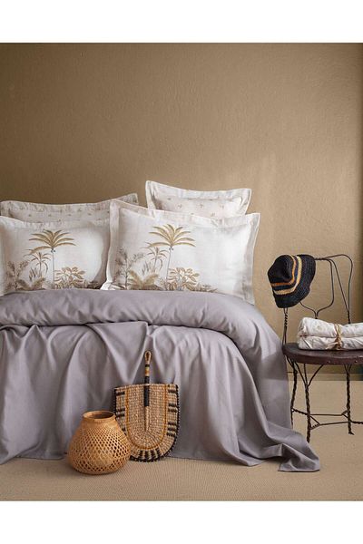 Apricitas HOME Piquet Noble Gray Double Person Bamboo Printed Pique Set