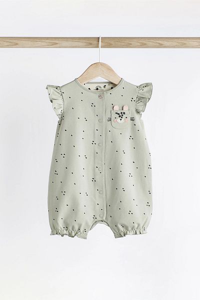 Next Baby 100% Organic Cotton Patterned 3-Piece Overalls Set