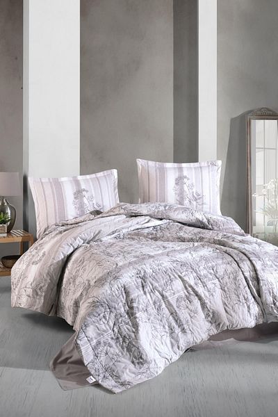 Clasy Ranforce V1 Grey - 100% bavlna Single Four Seasons Set