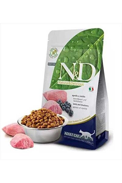 N&D Nd Tahılsız Kuzu Etli Yaban Mersinli Kedi Maması 10 Kg