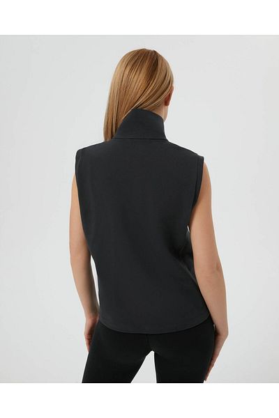Ayma Active Anthracite Organic Cotton Stand Collar Reversible Zippered Vest