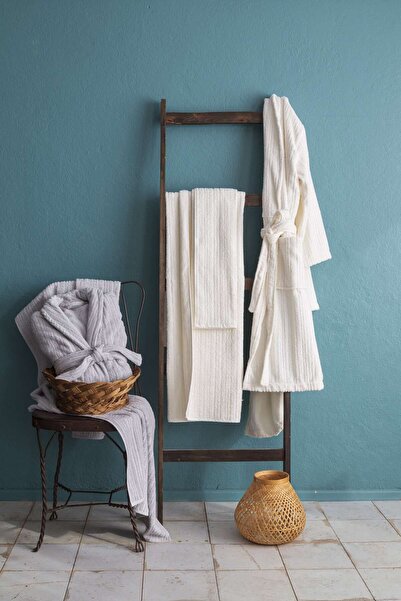 Apricitas HOME Timeless 100% бавовняний сімейний комплект халат, рушник для г...