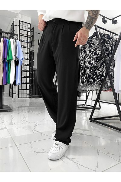 Brasco Baggy Pattern Fabric Trousers