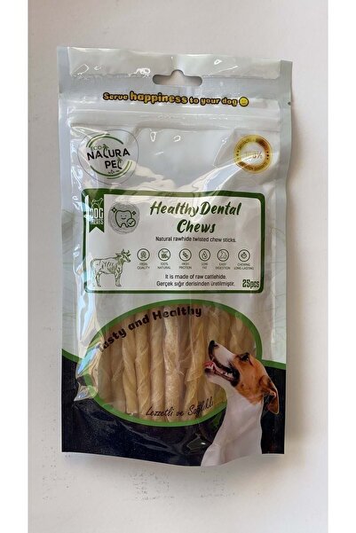 Natura Pet Eco Healty Dental Chews Natural Burgu Kemik 13 cm 25*li 150gr
