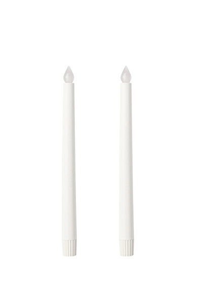 IKEA Adellövtrad Led'li Şamdan Mumu, Beyaz, 28 Cm, 2 Adet
