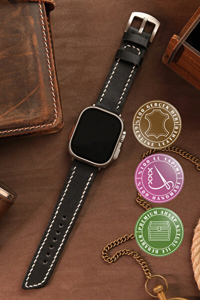 vagave Apple Watch Uyumlu Deri Kordon Saat Kayışı Ultra 2 42 44 45 46 49 Mm6 ...