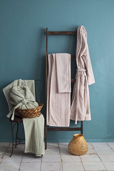 Apricitas HOME Timeless 100% бавовняний сімейний комплект халат, рушник для г...