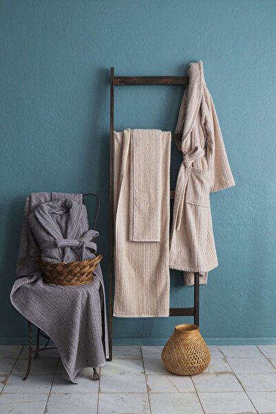 Apricitas HOME Timeless 100% бавовняний сімейний комплект халат, рушник для г...