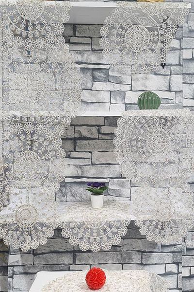 Çeyiz Diyarı Set de lounge 5 piese cu snur floral crem - auriu
