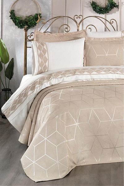 Çeyiz Diyarı Verona 7 Piece Bridal Set Beige