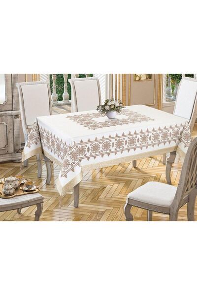 Çeyiz Diyarı Τραπεζομάντιλο Sultan με στάμπα σταυροβελονιά Χρυσό 160x300 cm - Μικτό Πολύχρωμο
