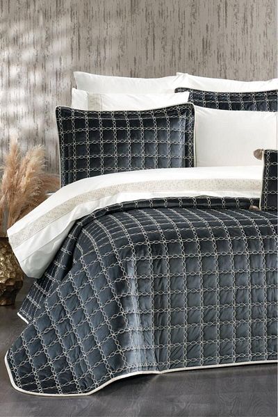 Çeyiz Diyarı Merry 10 Piece Dowry Set Anthracite