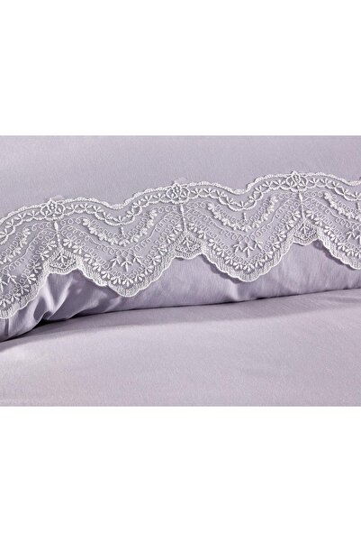Çeyiz Diyarı French Lace Hanzade Dowry Duvet Cover Set Gray