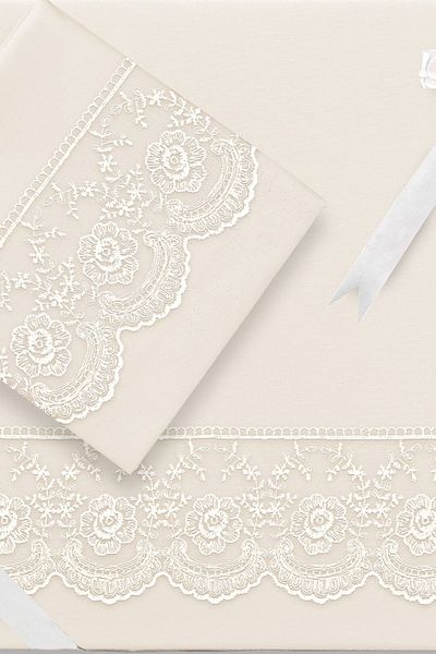 Çeyiz Diyarı Krémová sada povlaků na přikrývku French Lace Kure Dowry