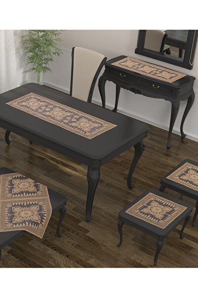 Çeyiz Diyarı طقم غرفة معيشة مكون من 5 قطع مطرز بالكوردون سالفيا