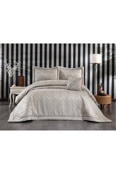 Çeyiz Diyarı Beren Jacquard двойно покривало Cappucino