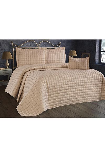 Çeyiz Diyarı Meltem Double Bedspread Cappucino