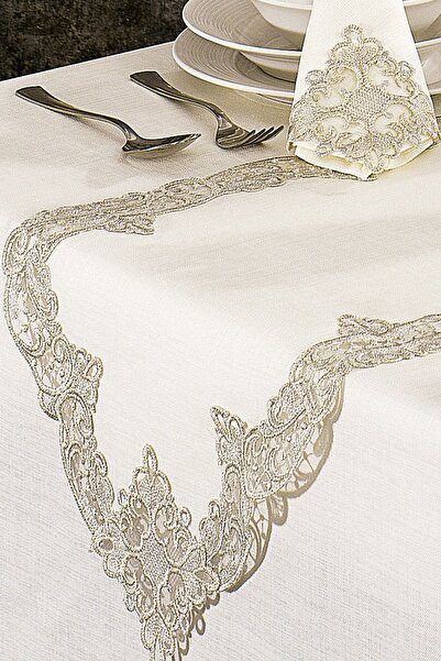 Çeyiz Diyarı French Laced Ephesus Lace Dinner Set - 26 Pieces