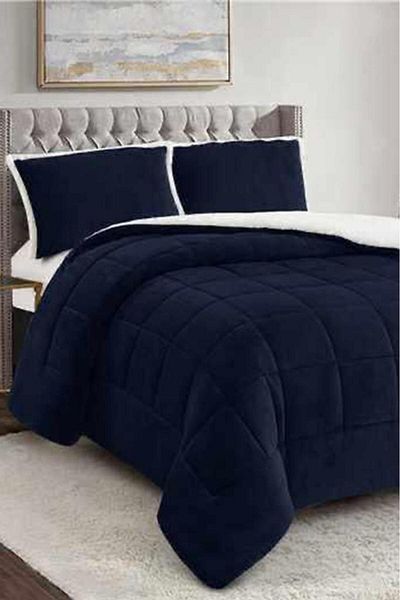 Çeyiz Diyarı Σετ Παπλωματο Διπλό Yumi 220x240 εκ. Navy Blue