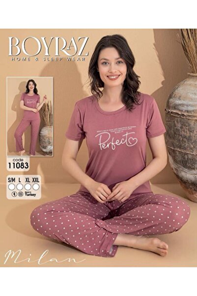 BOYRAZ طقم بيجامة موديل 11083 بأكمام قصيرة