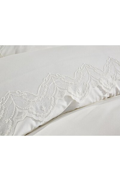 Çeyiz Diyarı French Lace Hanzade Dowry paplanhuzat szett krém