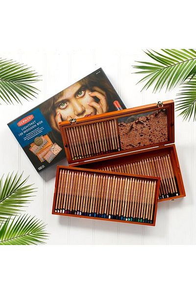 Derwent Lightfast Dry Color 100 Colors Wooden Box