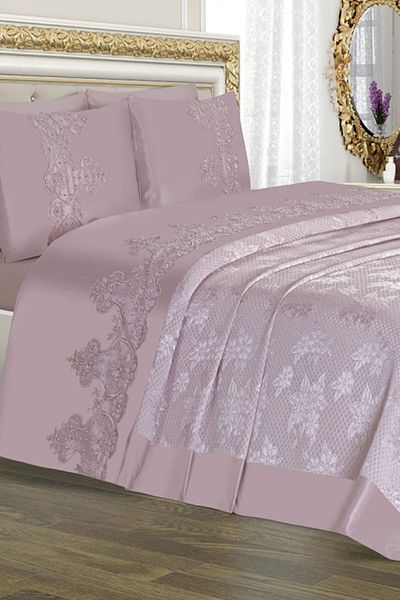 Çeyiz Diyarı Dowry Pique Set Dubai Plain Powder