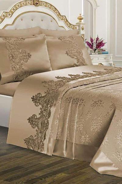 Çeyiz Diyarı Plain Beige Dowry Pike Set