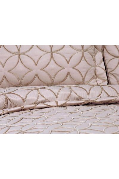 Çeyiz Diyarı Parolin Double Quilted Bedspread Beige