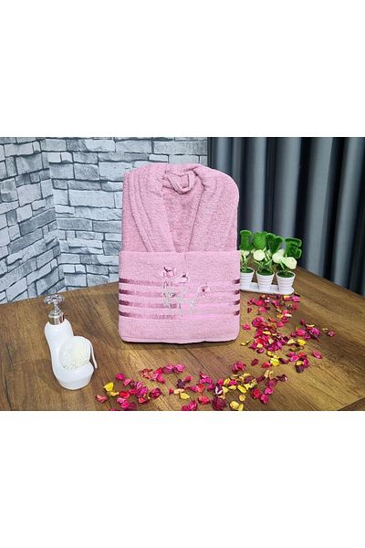 Çeyiz Diyarı Σετ μπουρνούζι λουλουδιών Dusty Rose