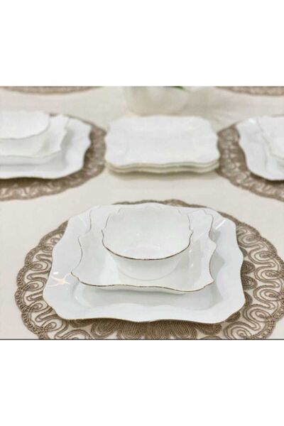 Remetta Orjinal Yaldız Tam Kare 24 Parca Yemek Takımı