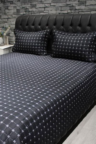Çeyiz Diyarı Meltem Double Quilted Bedspread Black