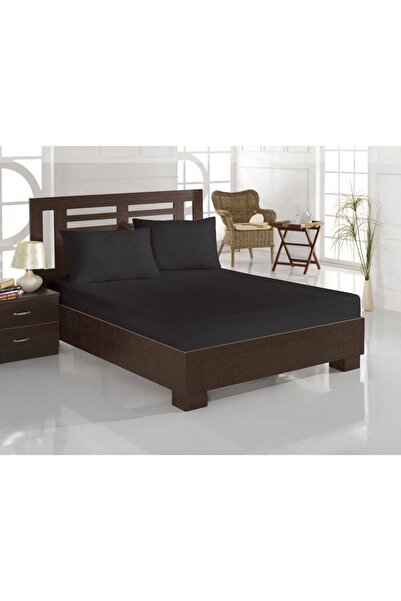 Çeyiz Diyarı Combed Cotton Single Elastic Sheet Black