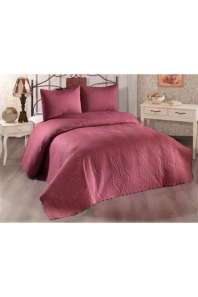 Çeyiz Diyarı Ultrasonic Quilted Sena Double Bedspread Claret Red