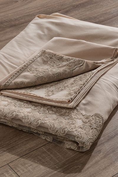 Çeyiz Diyarı Комплект кувертюри Cappucino French Lace Legend Dowry