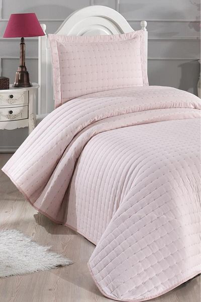 Çeyiz Diyarı Dublin Single Quilted Bedswead Powder