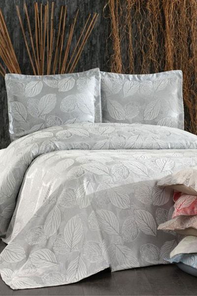 Çeyiz Diyarı Leaf Double Bedspread Set