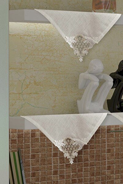 Çeyiz Diyarı Fransız Güpürlü Eylül Dantel Mutfak Takımı 17 Parça