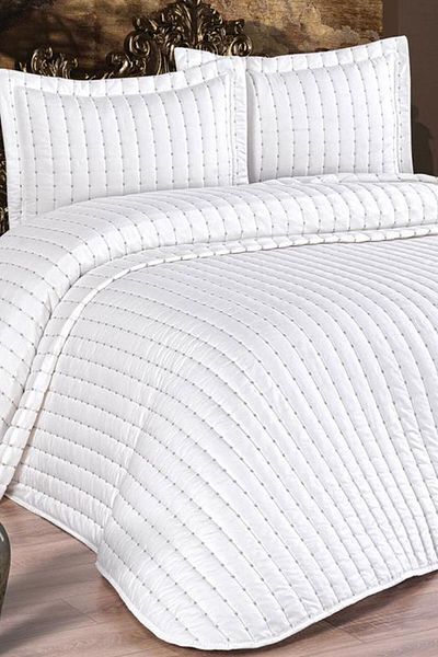 Çeyiz Diyarı Dublin Double Quilted Bedspread Cream