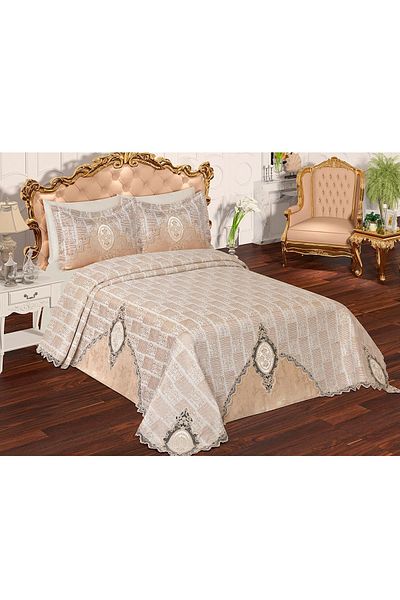 Çeyiz Diyarı Çeyizdiyarı Jesica 6 Piece Chenille Pique Set Beige
