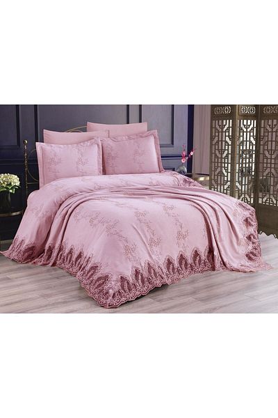 Çeyiz Diyarı Çeyizdiyarı Palermo 6 Piece Chenille Pique Set Powder