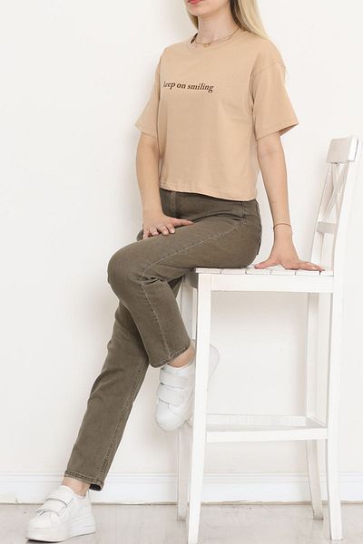 Moka Shopin Mink Crop T-Shirt Printed - 16468.1567.