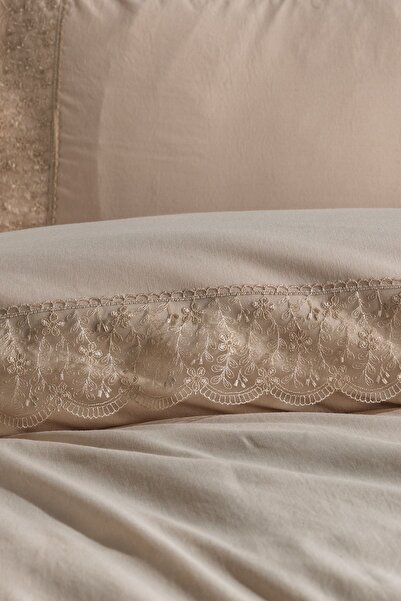 Çeyiz Diyarı Francia csipke lóhere hozomány paplanhuzat szett Cappucino